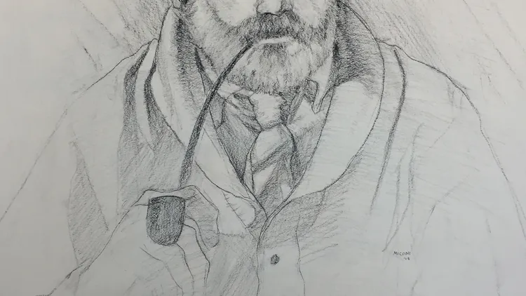Figure Drawing in Charcoal | The Pastor